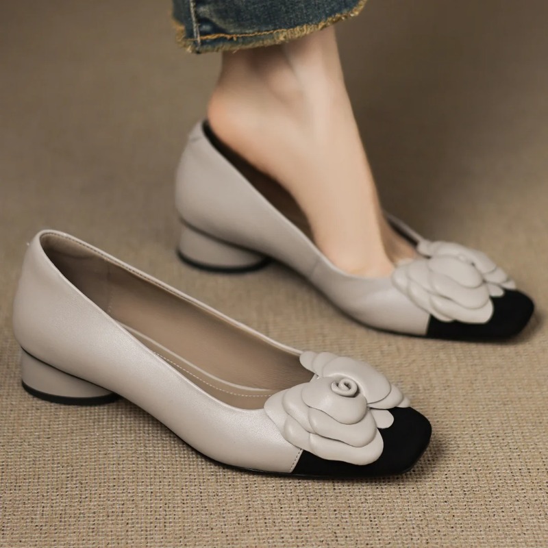 Heels - Taglie forti 34-41 décolleté slip-on patchwork